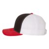 Black/ White/ Red – Richardson – Snapback Trucker Cap – 112