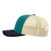Blue Teal/ Birch/ Navy – Richardson – Snapback Trucker Cap – 112