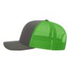 Charcoal/ Neon Green – Richardson – Snapback Trucker Cap – 112