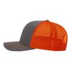 Charcoal/ Orange – Richardson – Snapback Trucker Cap – 112