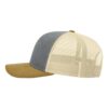 Heather Grey/ Birch/ Amber Gold – Richardson – Snapback Trucker Cap – 112