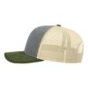 Heather Grey/ Birch/ Army Olive – Richardson – Snapback Trucker Cap – 112