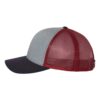 Heather Grey/ Cardinal/ Navy – Richardson – Snapback Trucker Cap – 112