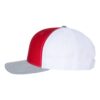 Red/ White/ Heather Grey – Richardson – Snapback Trucker Cap – 112