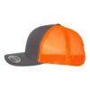 Charcoal/ Neon Orange - YP Classics - Retro Trucker Cap - 6606