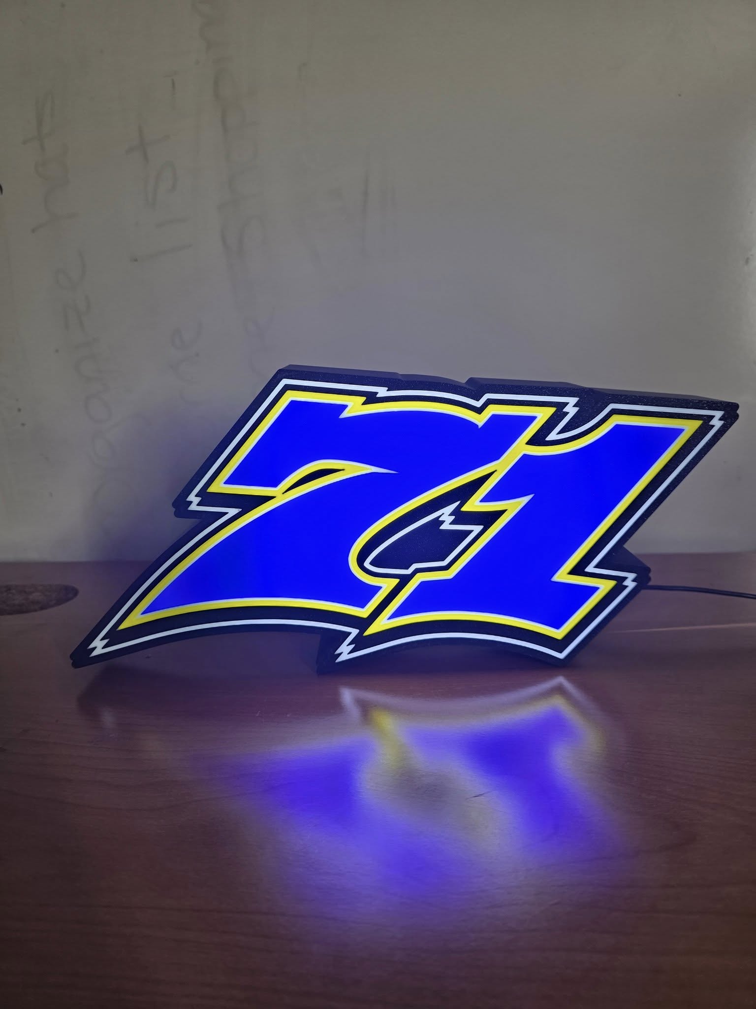 Custom 3D Lightbox of Car Number - With Light - Image 5