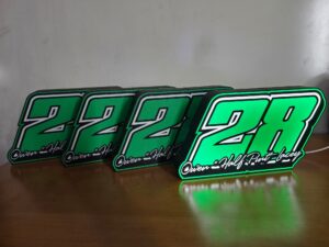 Buy 2 get 1 half off Custom 3D Lightbox of Car Number - With Light