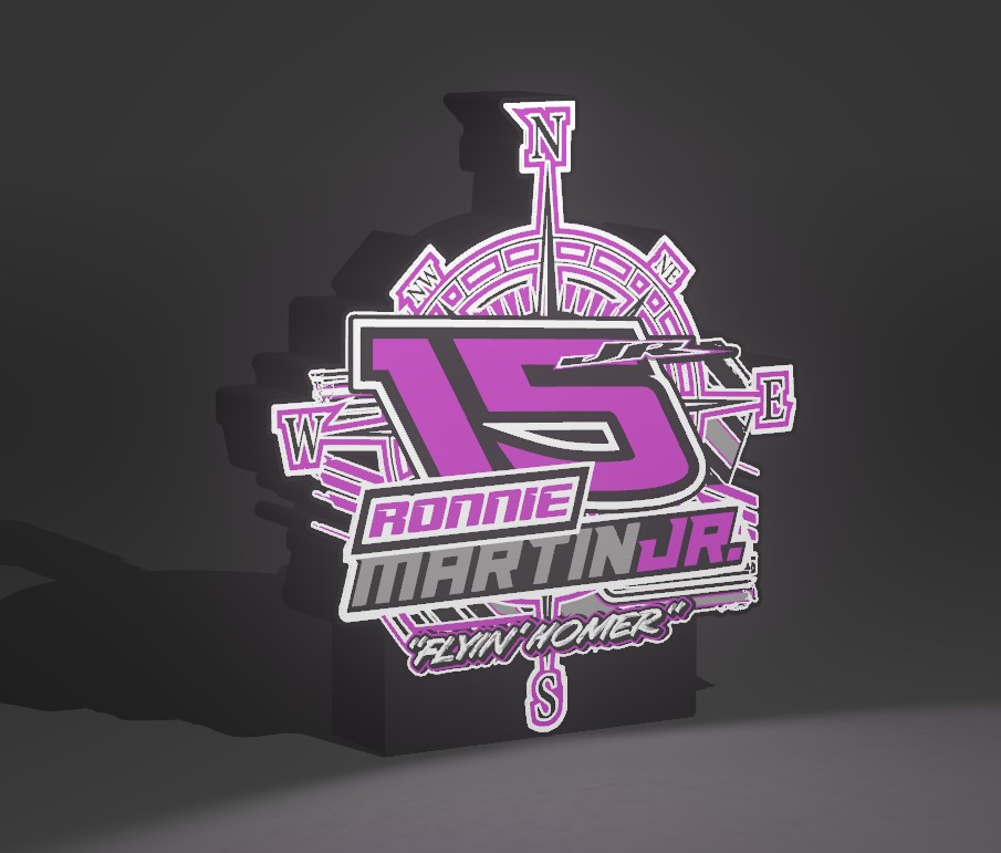 Custom 3D Lightbox of Car Number - With Light - Image 3