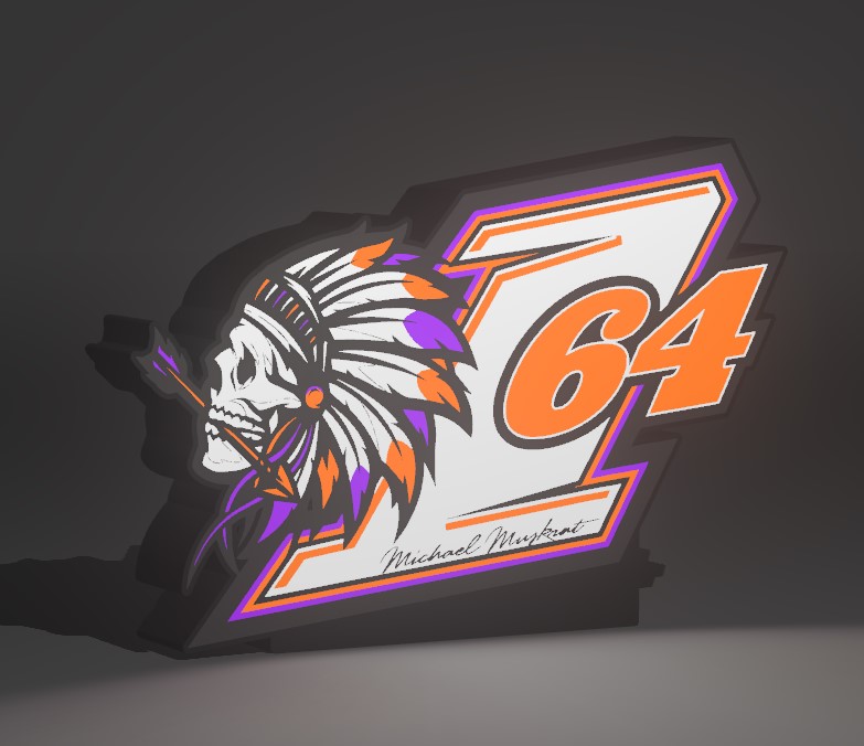 Custom 3D Lightbox of Car Number - With Light - Image 16