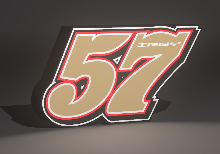 Custom 3D Lightbox of Car Number - With Light - Image 21