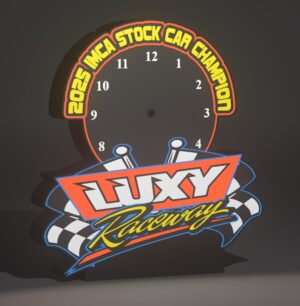 Wall Clock Lightbox of Car Number or Logo