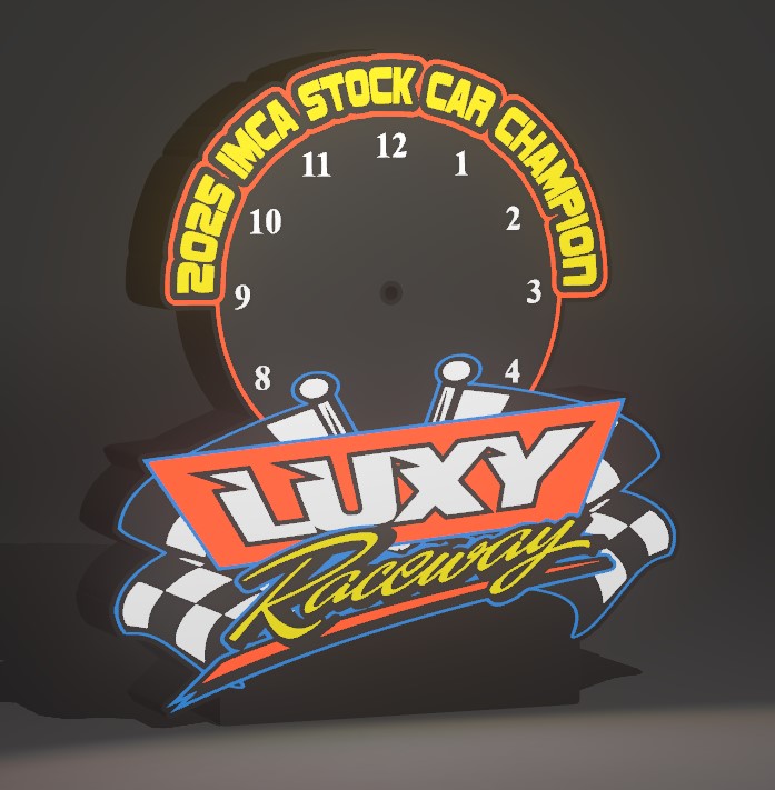 Wall Clock Lightbox of Car Number or Logo