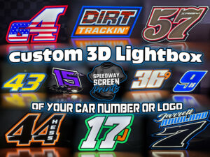Custom 3D Lightbox of Car Number or Logo - With Light